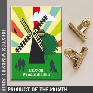 Fridge magnet, retro sunburst