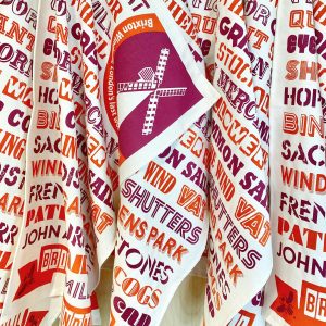 maroon t-towel from Brixton Windmill