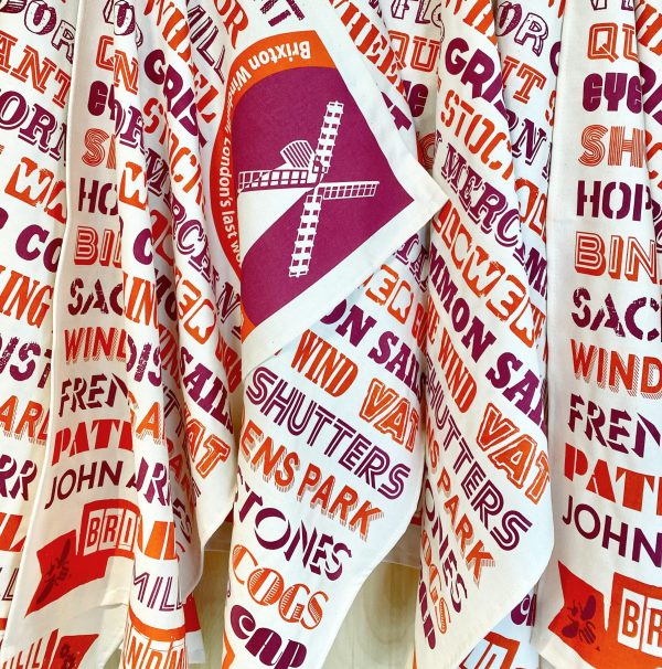 maroon t-towel from Brixton Windmill