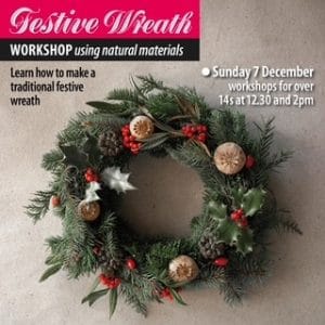 festive wreath making at the Brixton Windmill