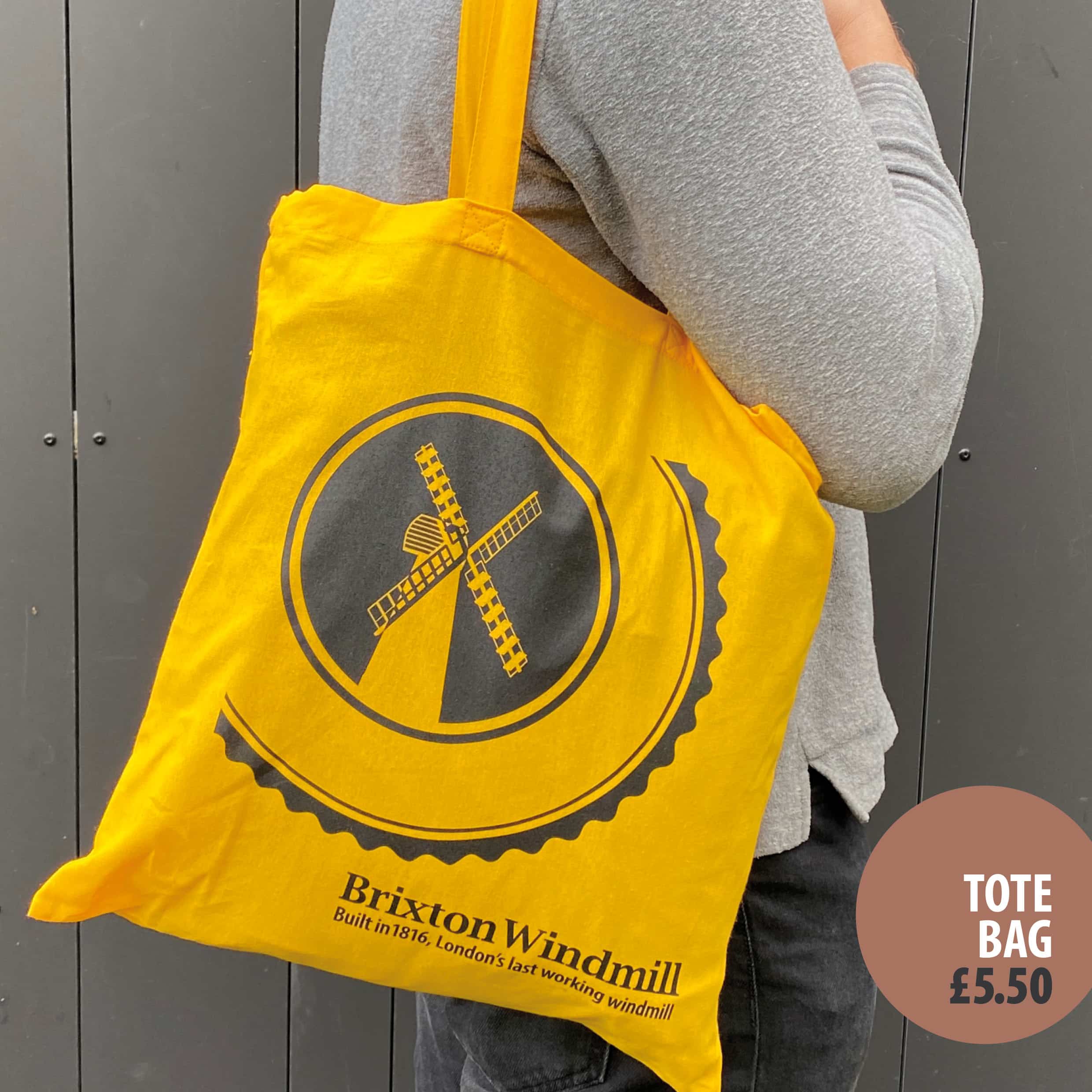 yellow tote bag