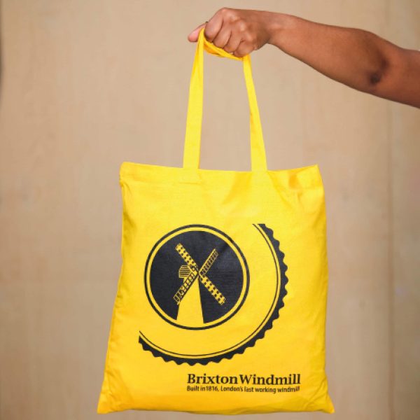 yellow tote bag